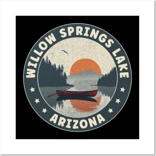 Willow Springs Lake Arizona Sunset Posters and Art